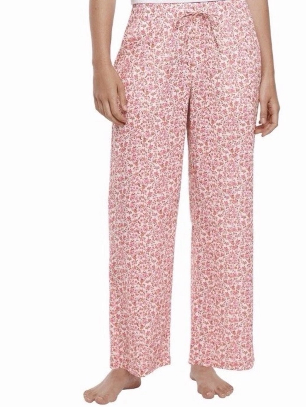 GAP 2 Pack 100% Cotton Pink Floral & Gingham Pajama Pants Lounge - Picture 3 of 6
